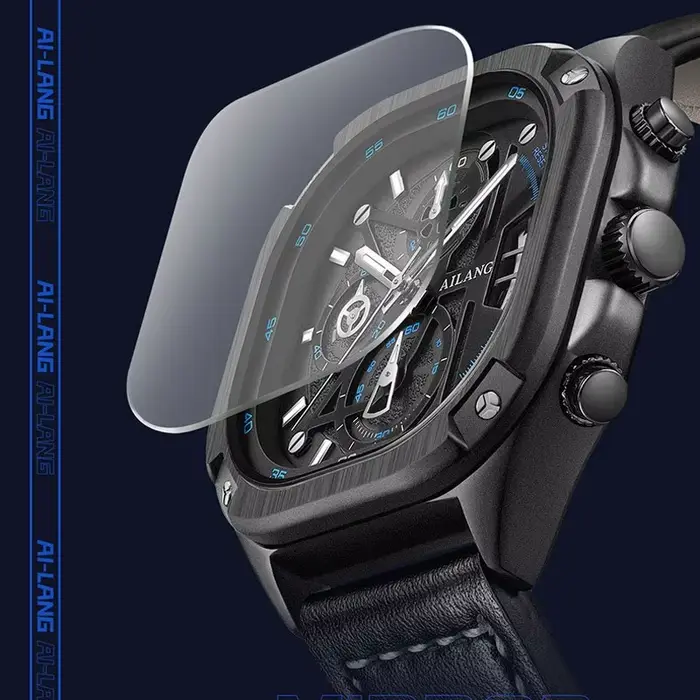 AILANG Tourbillon montres en cuir Couple ensemble unisexe
