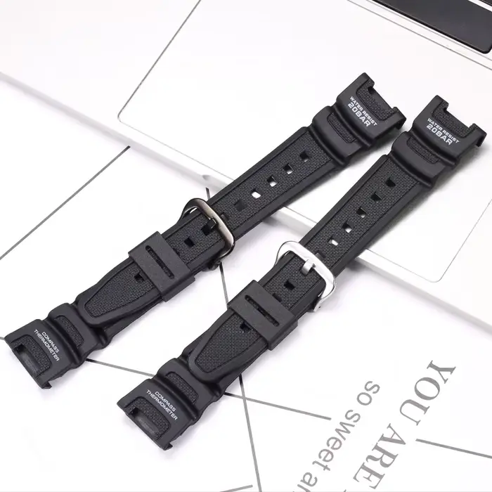Bracelet de montre en résine pour Casio SGW-100-1V SGW-200 série Concave sport