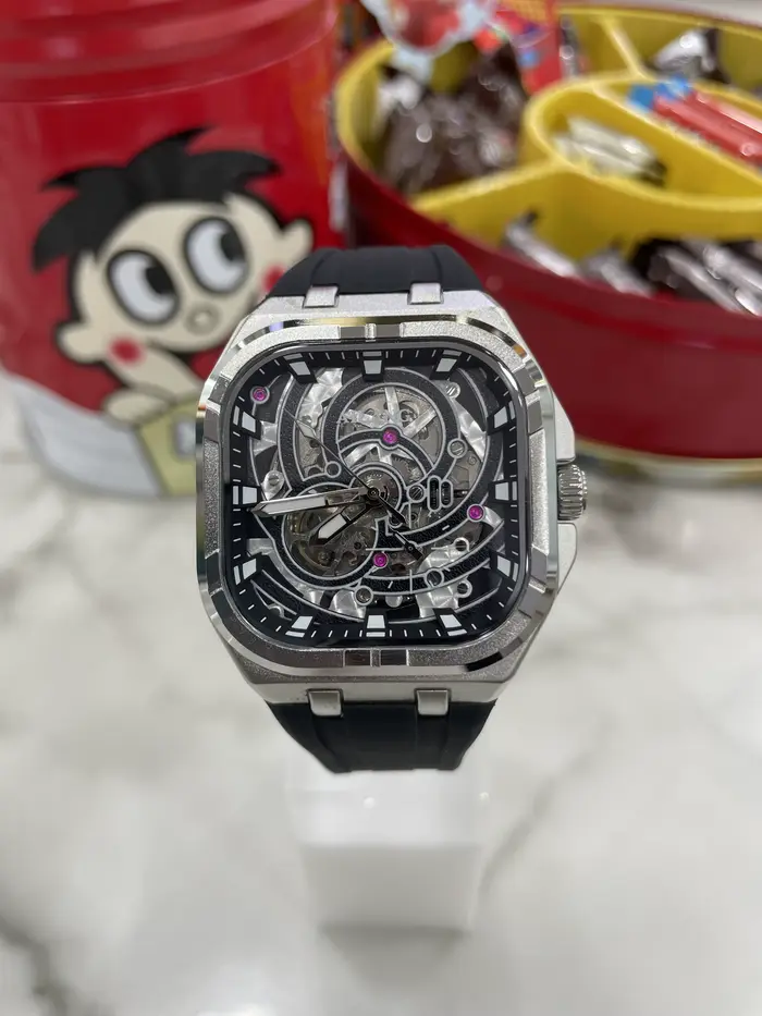 Montre Daniel Gorman AL8860 édition limitée avec mouvement automatique à tourbillon squelette pour homme et femme occasions spéciales