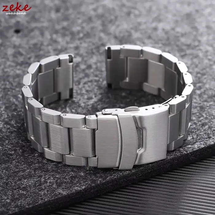Bracelet noir argenté pour Seiko