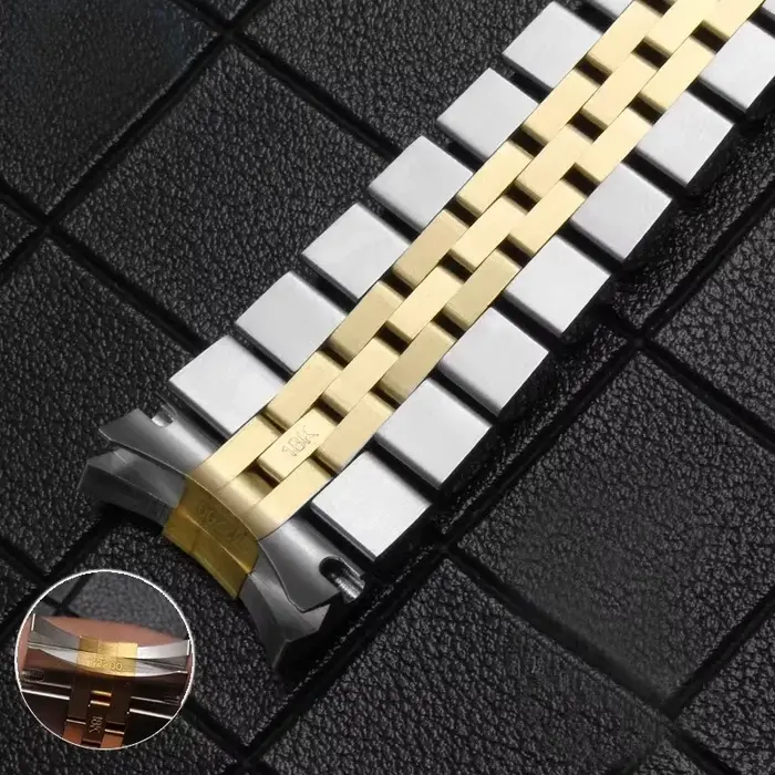 Bracelet de montre en acier inoxydable pour homme et femme couleur beige blanc noir bleu rose noir blanc gris de charbon styles traditionnels robustes pour activités sportives et soirées chic