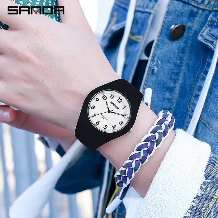 Mode 2022 luxe Sanda marque montre pour femme Simple étanche montres à Quartz Ultra-mince conception dames