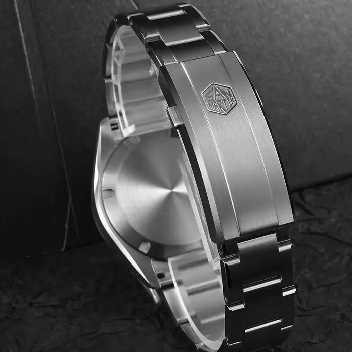 San Martin 39mm montre de Sport de luxe cadran émail NH35 automatique mécanique pour hommes montres en acier étanche 10Bar lumineux SN0129