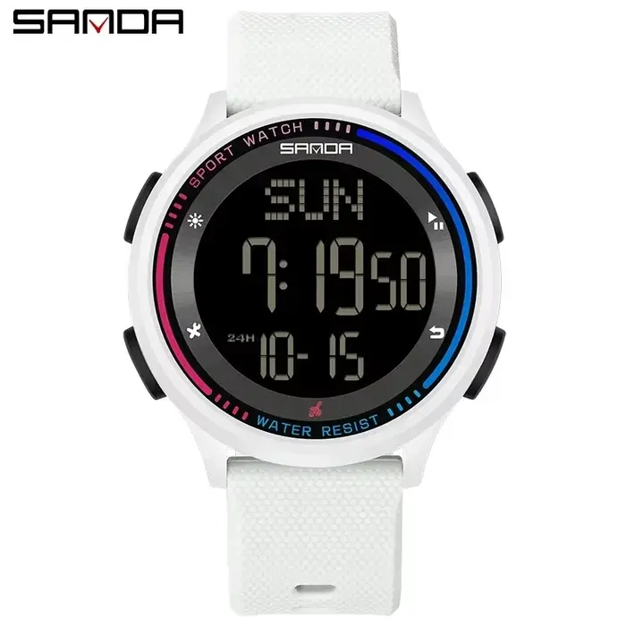 SANDA 6158 étudiant mouvement numérique adolescent garçon fille montre horloge à la mode étanche Spo