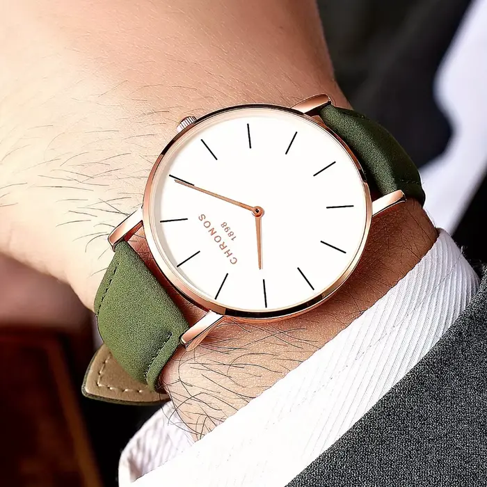 Montre Chronos homme élégante et résistante à l'eau pour occasions professionnelles et décontractées