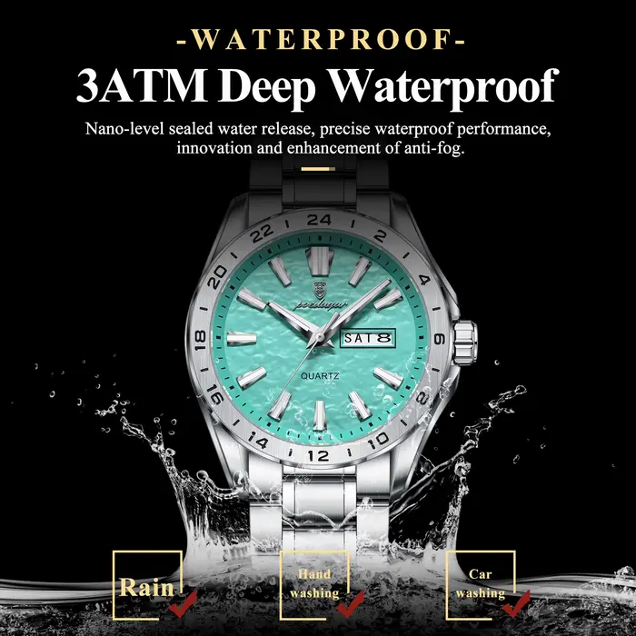 Montre homme POEDAGAR, mode exquise, haute qualité, étanche, lumineuse, montre de travail pour homme