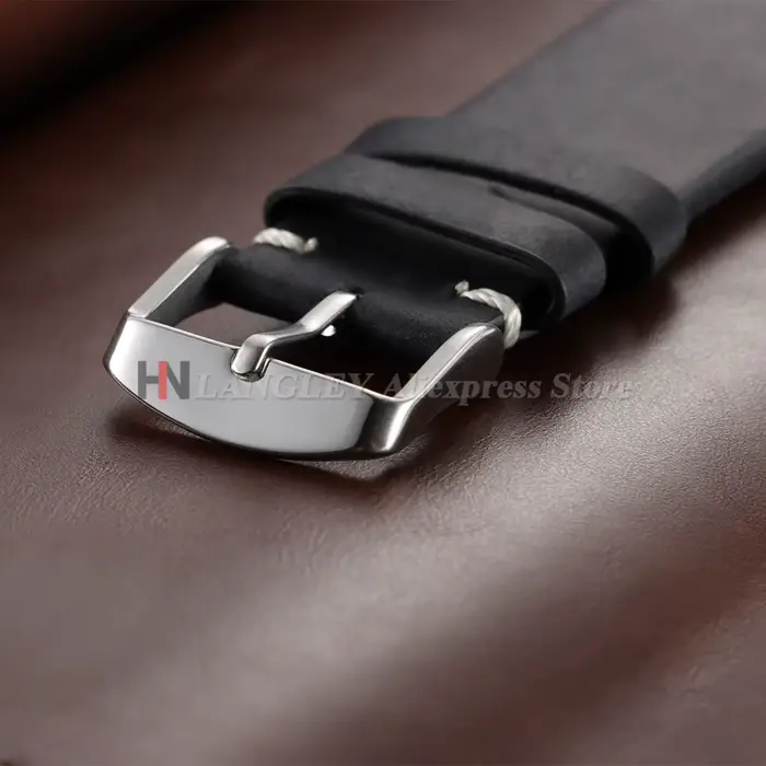 Bracelet de montre vintage en cuir de vachette ciré