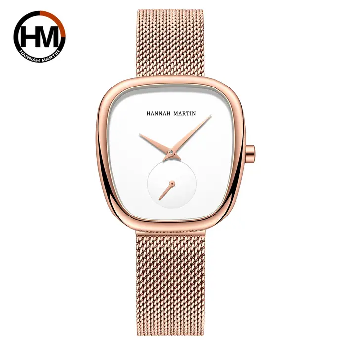 Montre à quartz étanche pour femme, mouvement japonais simple, design tonneau, luxe, livraison direc
