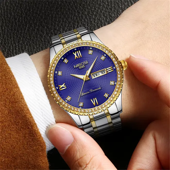 NIBOSI amoureux montre hommes femmes montres Relogio Feminino haut marque de luxe