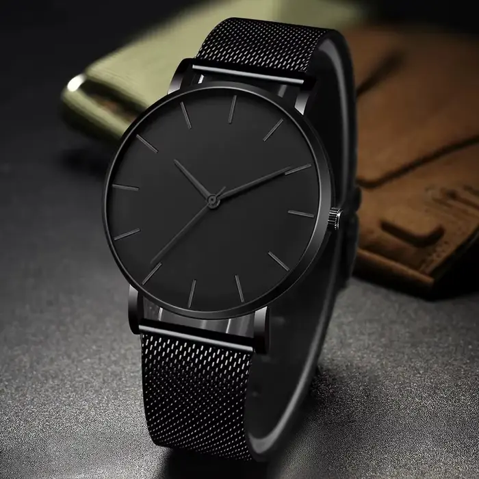 Montre TVK en acier inoxydable quartz homme style moderne élégante pour homme occassions formelles décontractées