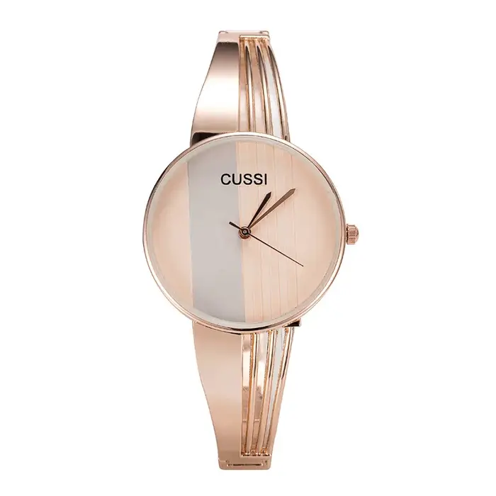 Montre en or rose pour femmes élégante et sophistiquée or rose et bleu pour occasions spéciales et quotidienne