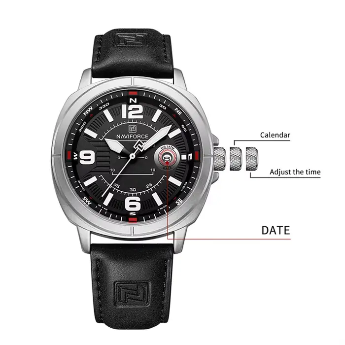 NAVIFORCE marque hommes montre à Quartz de haute qualité bracelet en polyuréthane calendrier mâle montre-bracelet affichage automatique de la Date horloges étanches Reloj Hombre