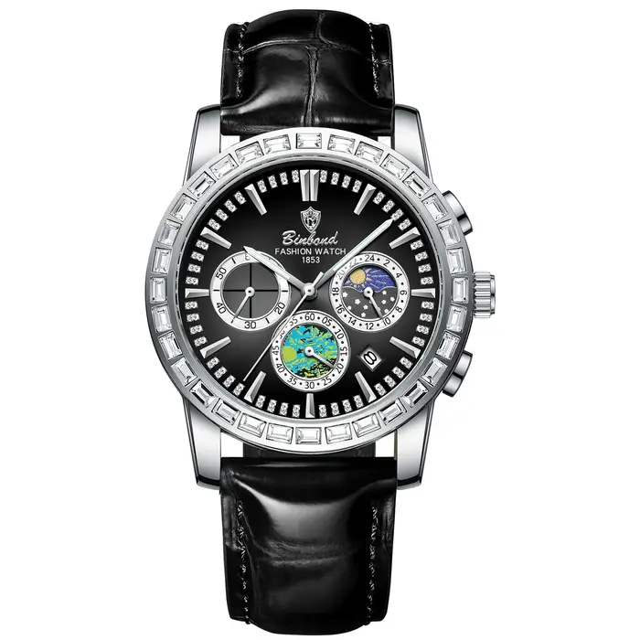 Montres à quartz chronographe BINBOND pour hommes