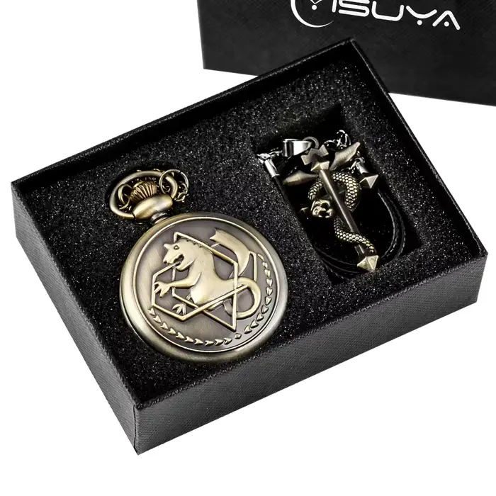 Fullmetal alchimiste argent/Bronze montre de poche pendentif