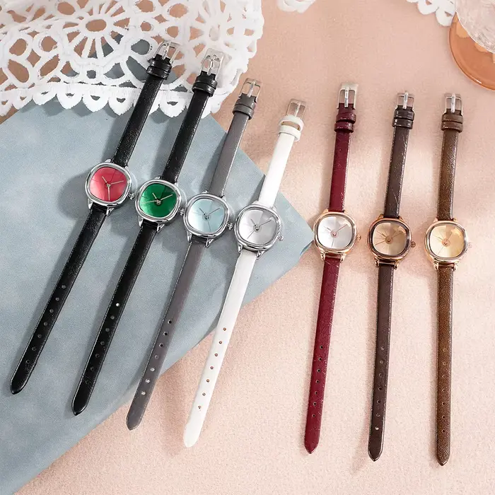 GEDI montre Vintage femme mode bracelet en cuir microfibre montres à Quartz étanche tempérament élégant Niche femmes cadeaux