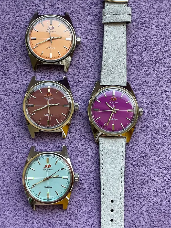Montre mécanique Merkur à remontage manuel, bracelet en acier inoxydable, cadran bleu bébé, montre vintage pour hommes occasions spéciales
