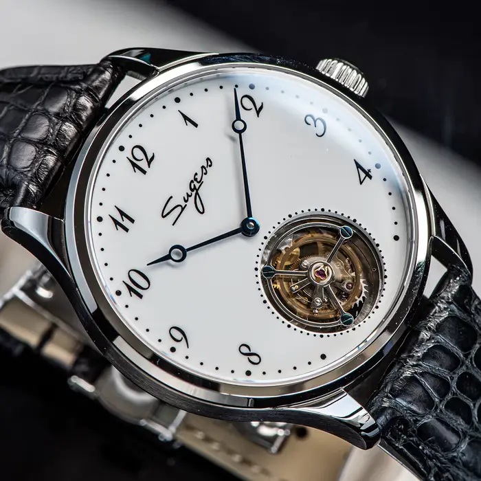 Sugess luxe Tourbillon hommes montre mécanique main vent Original ST8230 mouvement cadran en céramique bracelet Crocodile cadeau de noël nouveau
