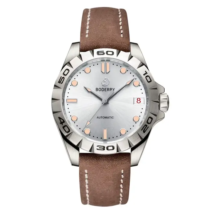 Boderry-Montres en titane pour hommes, horloge mécanique automatique, étanche, calendrier, date, lux