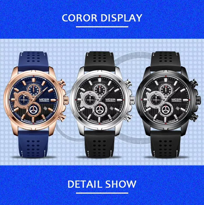 Nouvelles montres MEGIR pour hommes