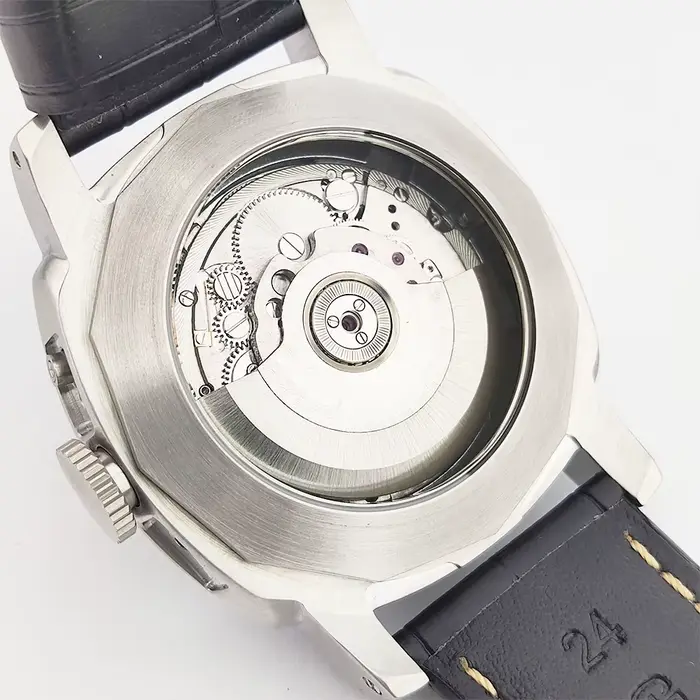 Montre GMT ST2557 OUMASHI Edition Limitée Acier Inoxydable Bracelet Cuir Occasions Spéciales Hommes