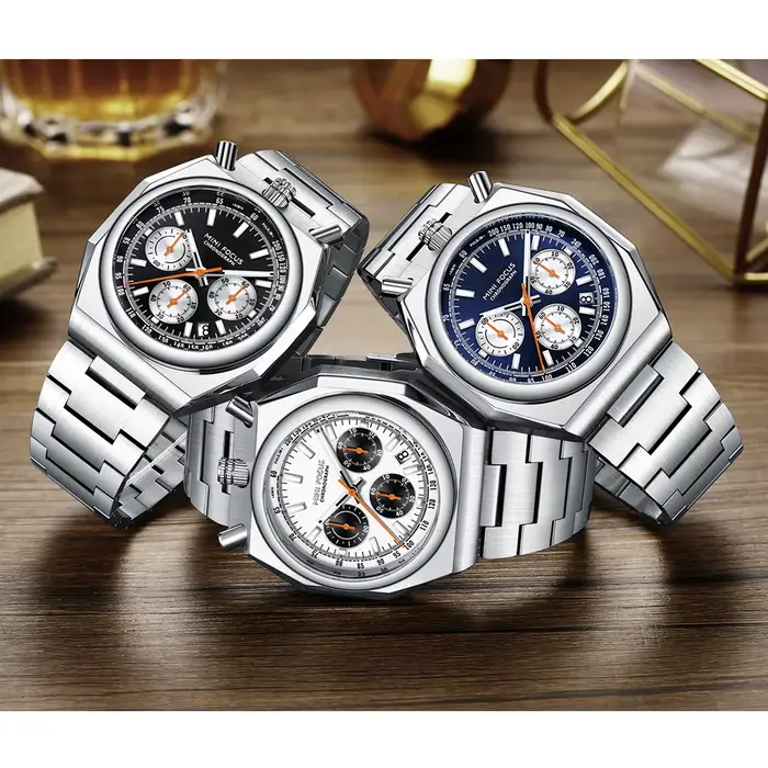 Montres créatives de luxe décontractées en argent pour hommes