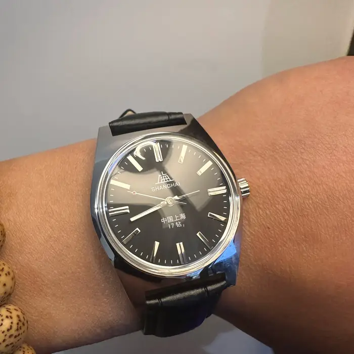 Montre-bracelet mécanique HEIMDALLR vintage pour homme avec mouvement manuel et bracelet en cuir pour occasions spéciales