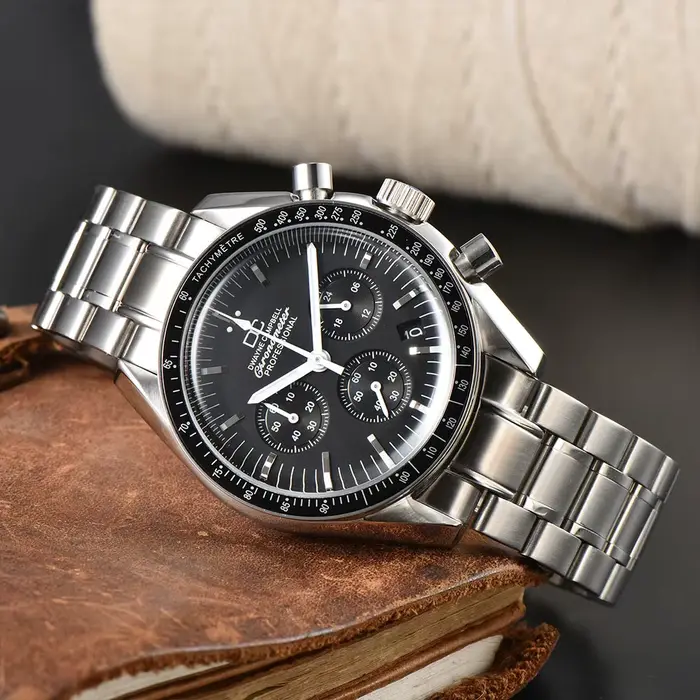 Montre Quartz Multifonction Boitier Acier Inoxydable Cadran Panda Occasions Speciales Hommes