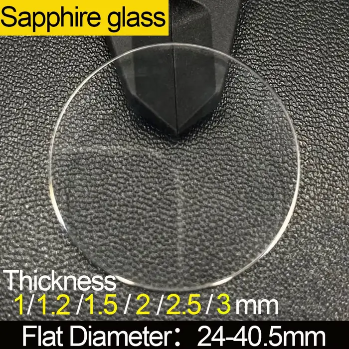 Verre Saphir Transparent Plat Pour Montre Diametre 24 405mm Epaisseur 10 12 15 20 25 30mm Boitier Montre Cristal Pur Lumiere Visibilite Hautes Températures Durabilité