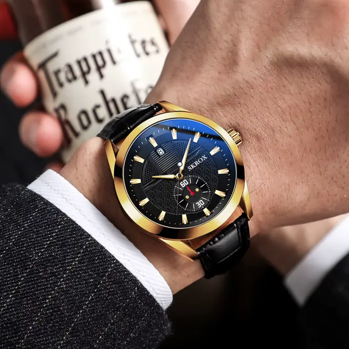 Montre de dehors Originale en Cuir pour Homme