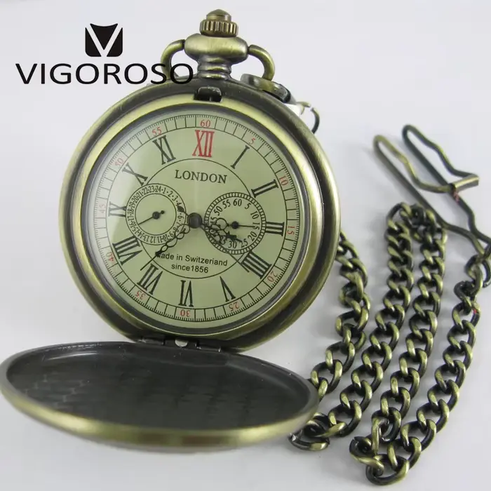 Montre à gousset — Montre de Poche Mécanique de Luxe à Deux Cadrans