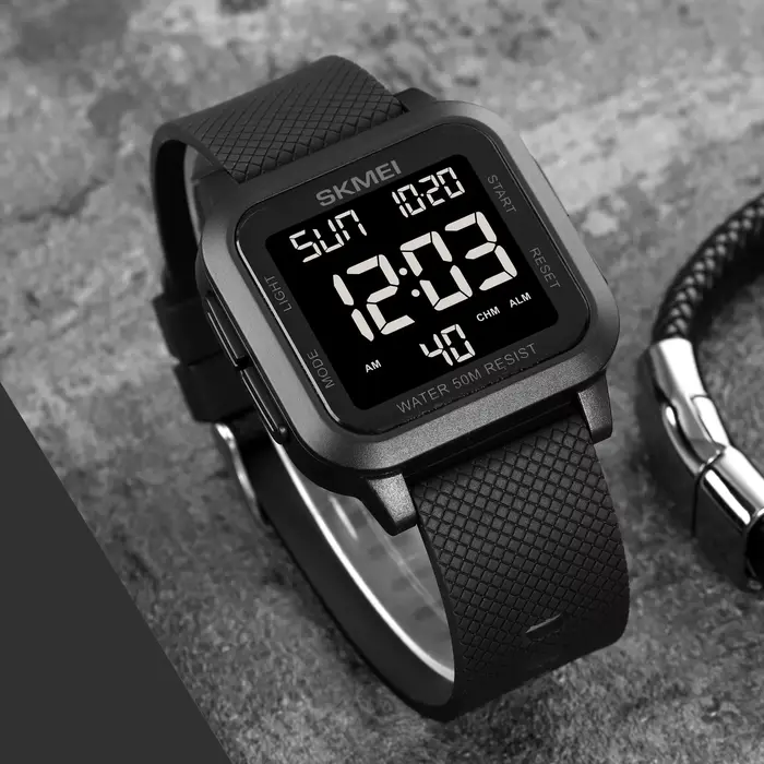 Montre Numérique à Affichage LED pour Homme