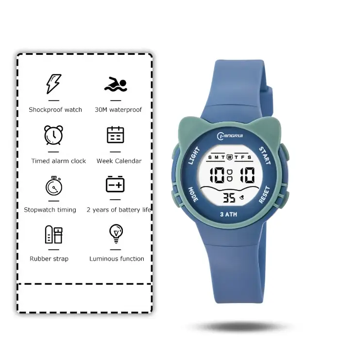 UTHAI DigitaWatch filles et garçons mignon Meow Star montres enfants