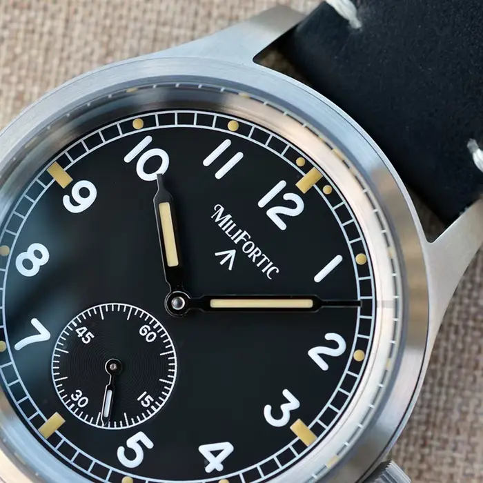 Milifortic M060 D12 montres militaires 39mm sale douzaine sous-cadran automatique mécanique 100m étanche hommes