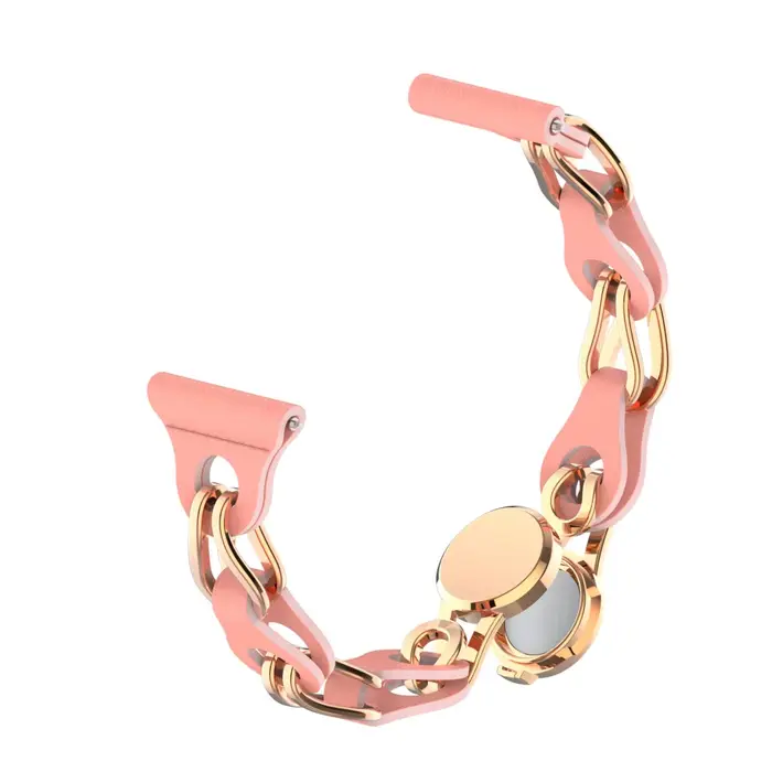 Bracelet chaîne métallique en Silicone, 18/20/22mm, pour Samsung Galaxy Watch 7 6 5 4 44mm 40mm, Bra