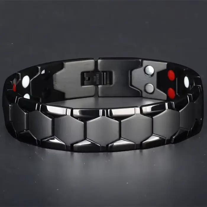 Bracelet de perles d'hématite de guérison anti-fatigue pour hommes