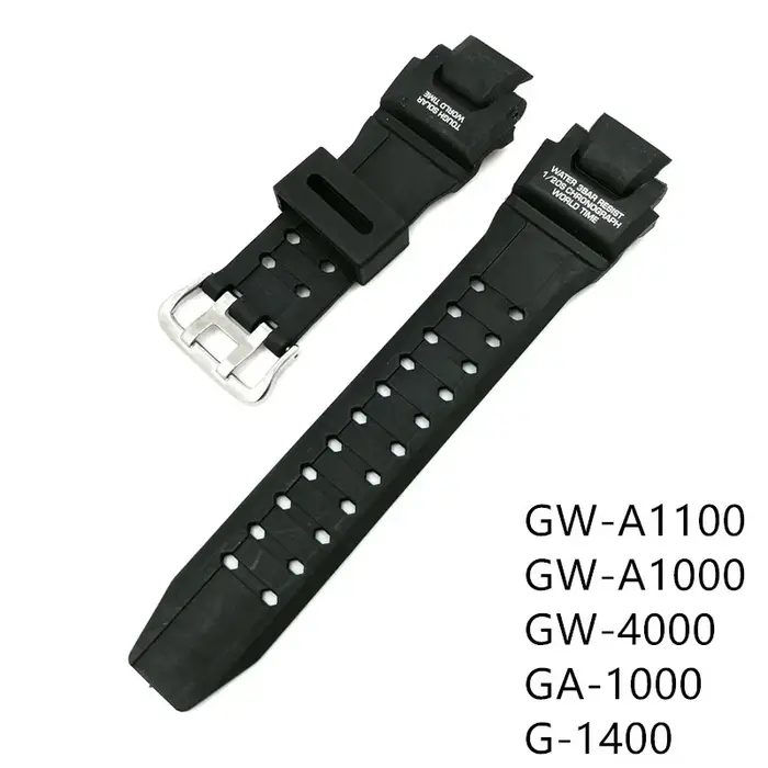 Bracelet pour Casio G-SHOCK GW-A1100 GW-A1000 GW-4000 GA-1000/1100 G-1400 hommes noir étanche Sport Silicone résine