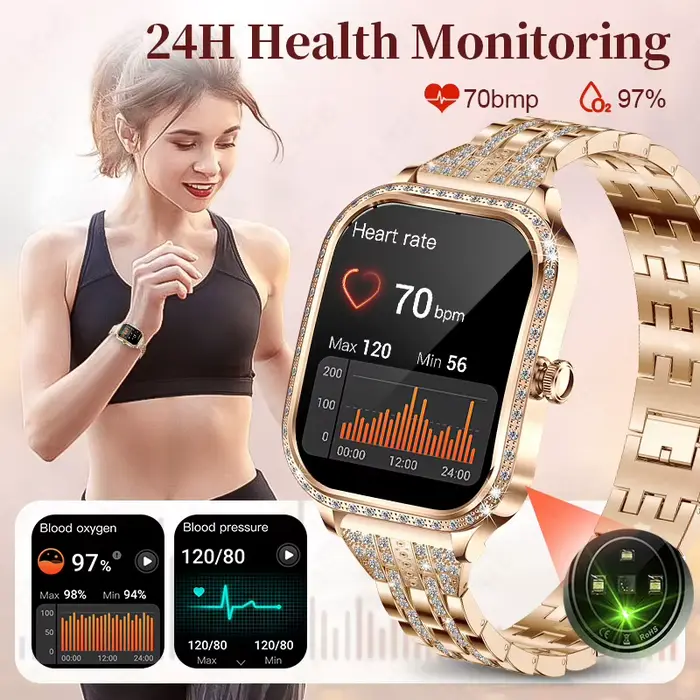 LIGE Nouvelle Montre Connectée de Luxe pour Femme