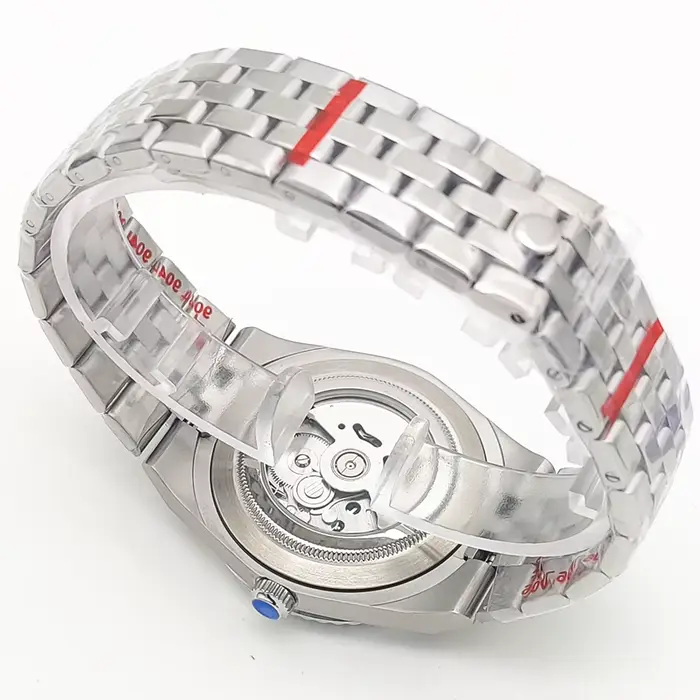 Parnsrpe 2026 Nouvelle Montre Mécanique Automatique NH35 Reloj Hombre 39.5mm Style Sport Luxe Cadran Nid d'Abeille Bleu Glacé Acier 316L Date