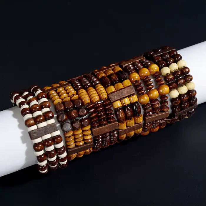 Bracelet de prière en bois pour hommes et femmes
