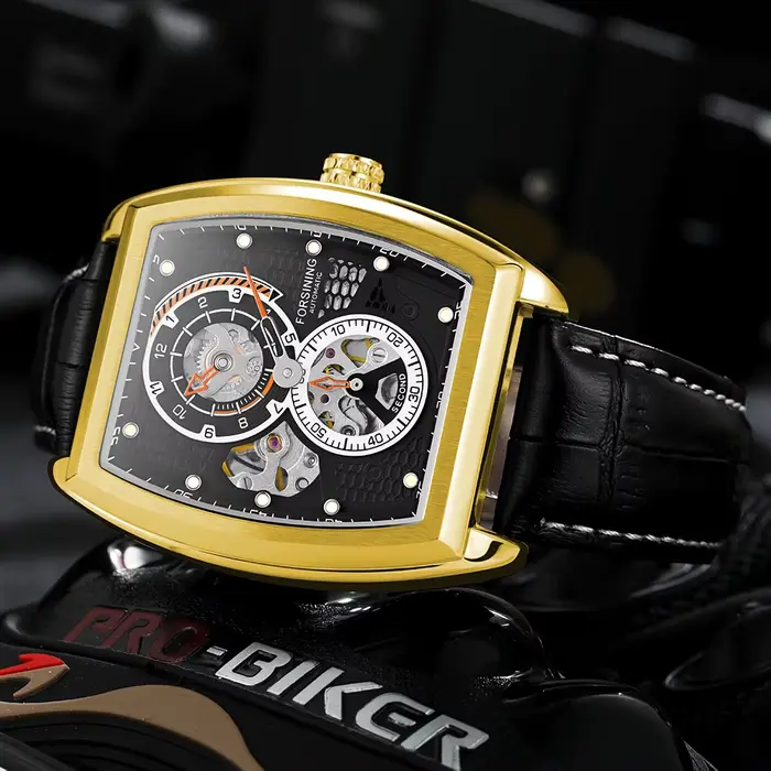 Montre-bracelet mécanique automatique étanche pour homme
