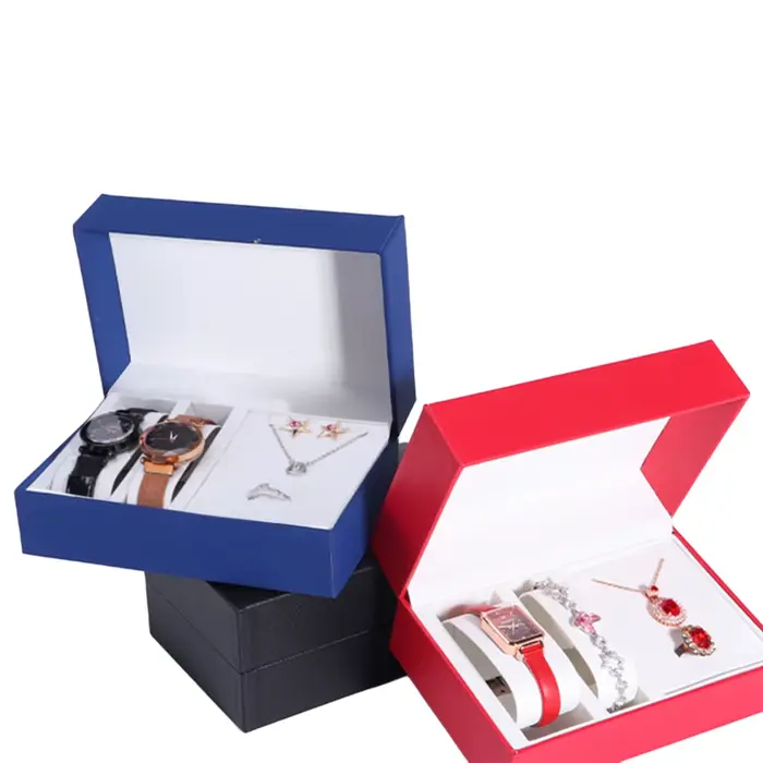 Boîte à montres en cuir PU pour femme et homme