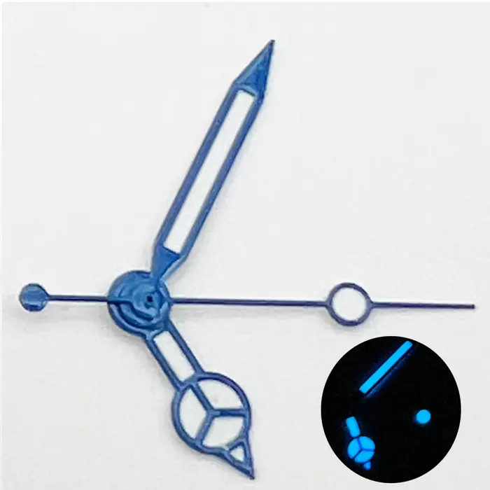 Aiguilles de montre lumineuses Richus en bleu et vert pour mouvements NH35 et NH36 pour femmes et hommes occassions spéciales