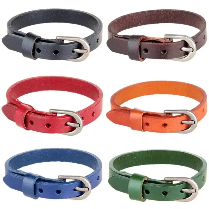 Bracelet en cuir réglable pour hommes