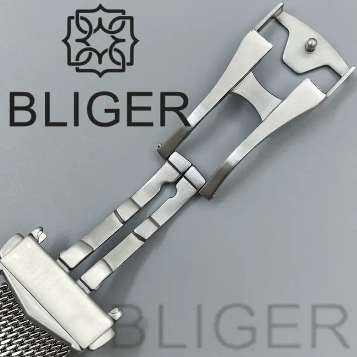 Montre BLIGER 41MM Plongeur Automatique Acier Inoxydable Lunette Céramique Bleu Cadran Occasions Spéciales Aventuriers
