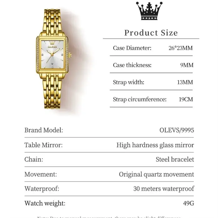 OLEVS 9995 montre pour femme de luxe élégant diamant
