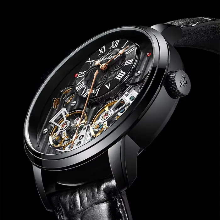 Montre homme AILANG automatique double tourbillon lumineuse résistante à l'eau pour homme occasions spéciales élégante horlogerie mécanique acier inoxydable