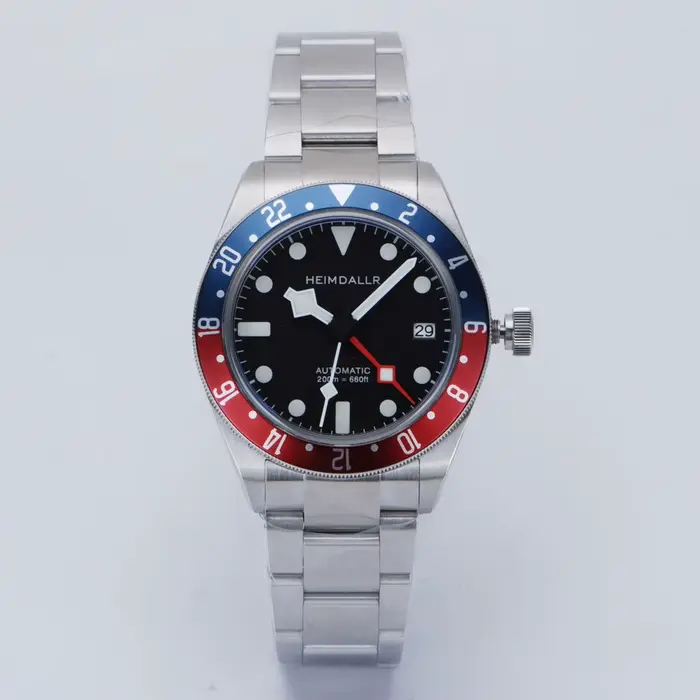 Heimdallr – montre automatique pour hommes, montre-bracelet mécanique GMT, étanche à 200M, BGW-9, sa