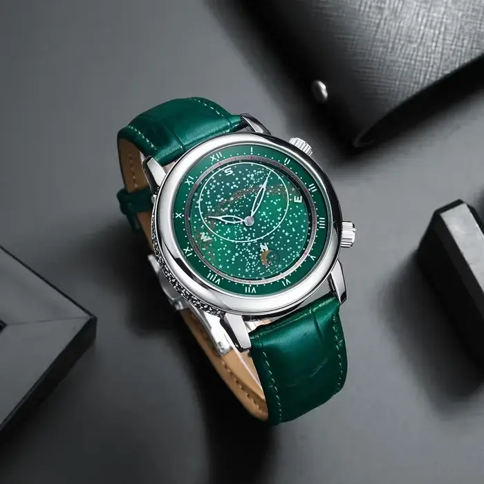 Montre PAULAREIS P Mécanique en Alliage avec Bracelet en Cuir pour Homme Occasions Spéciales Élégante et Précise