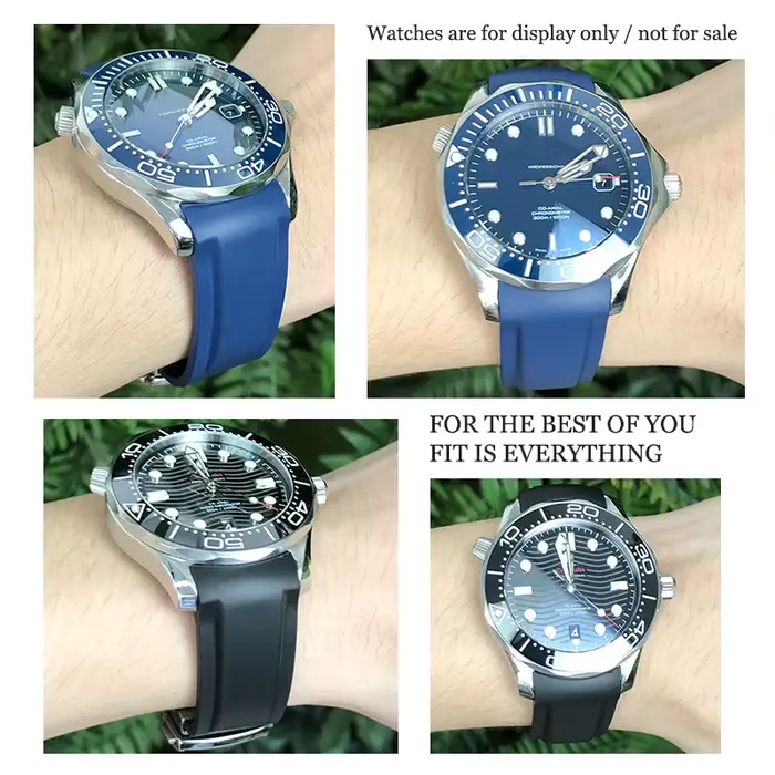 Bracelet de montre en caoutchouc et silicone souple