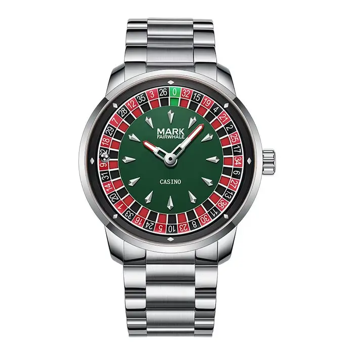 Mark Fairwhale 2025 nouvelle mode hommes montre à Quartz chiffres arabes cadran rotatif Roulette lum